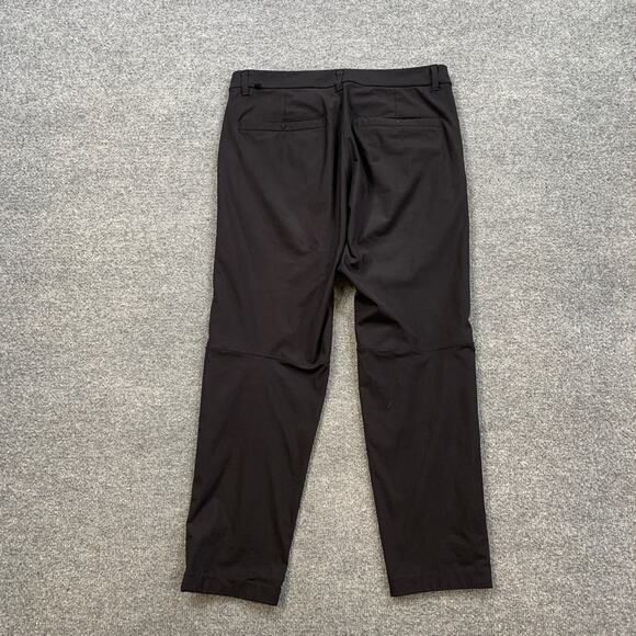 Lululemon Pant Mens 31 Black Commission Slim Warpstreme Flat Front Casual Golf - Picture 7 of 13